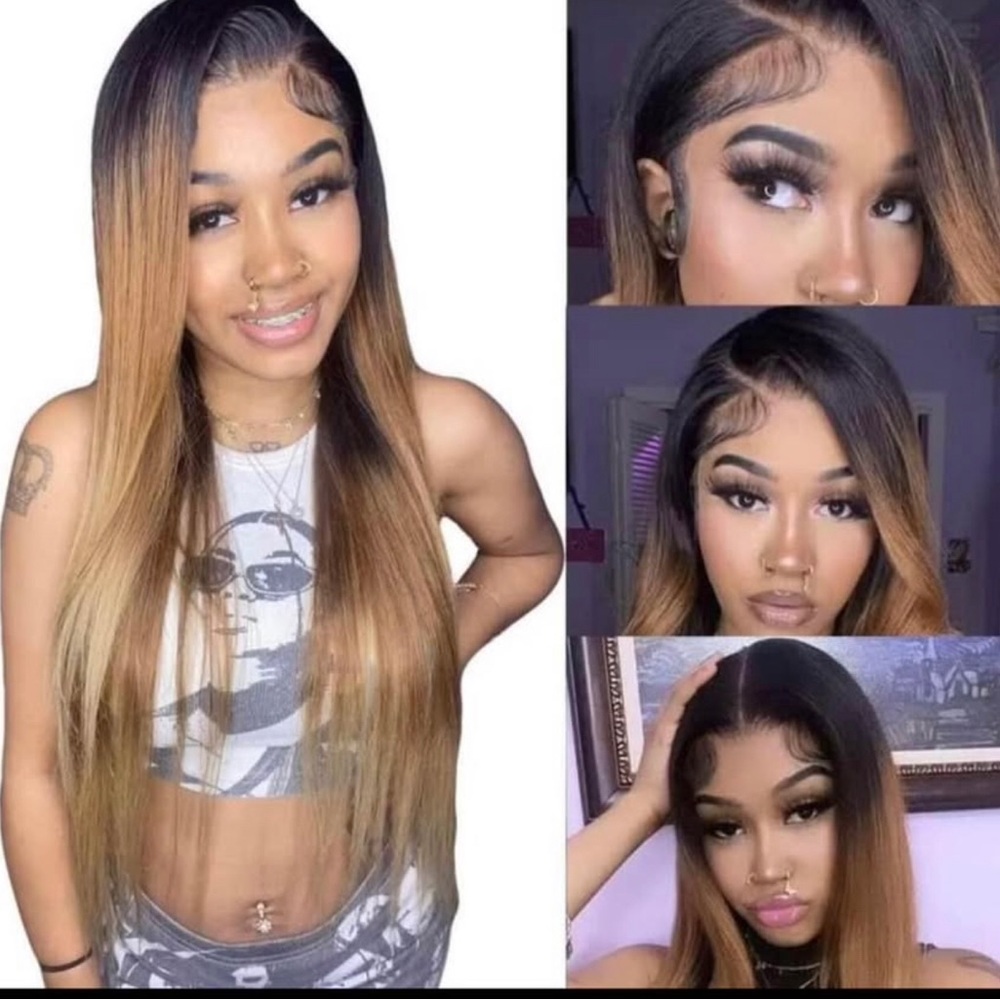 22 inch Ombré Blonde Straight 13x6 HD Lace Front 100% Human Hair Wig  (OT/43027)